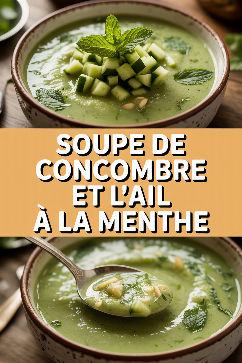 Soupe de concombre et l&rsquo;ail à la menthe
