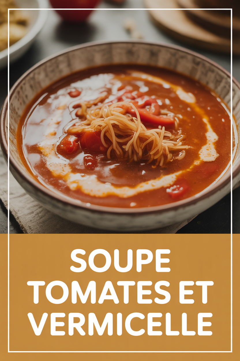 Soupe tomates et vermicelle