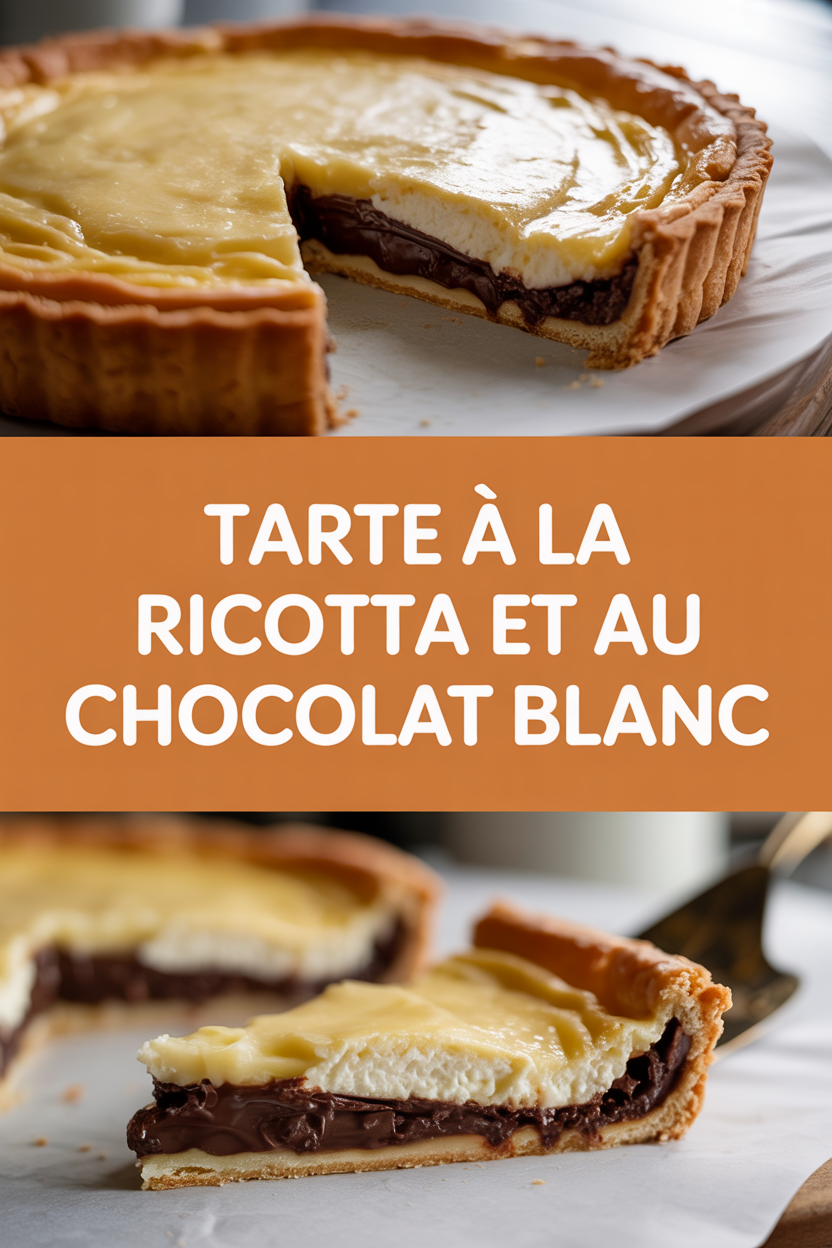 Tarte à la ricotta et au chocolat blanc
