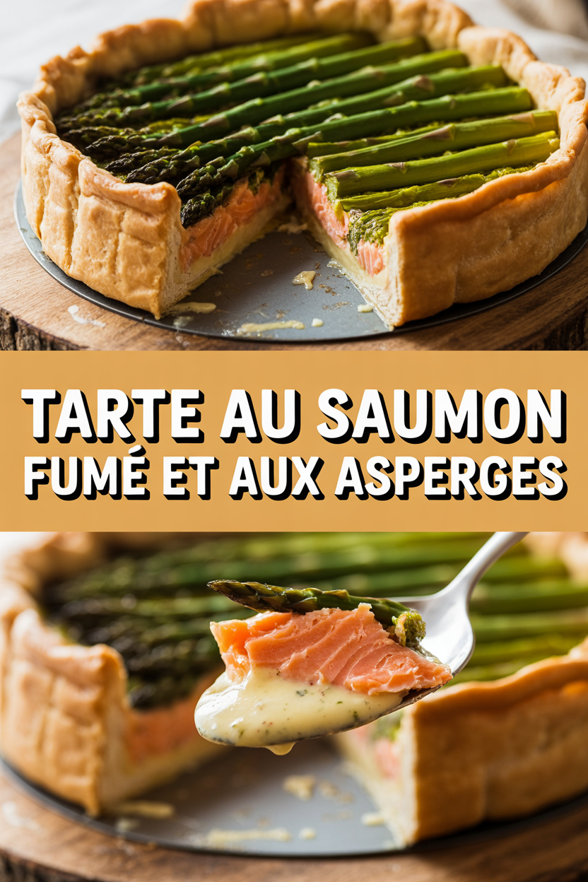 Tarte au saumon fumé et aux asperges