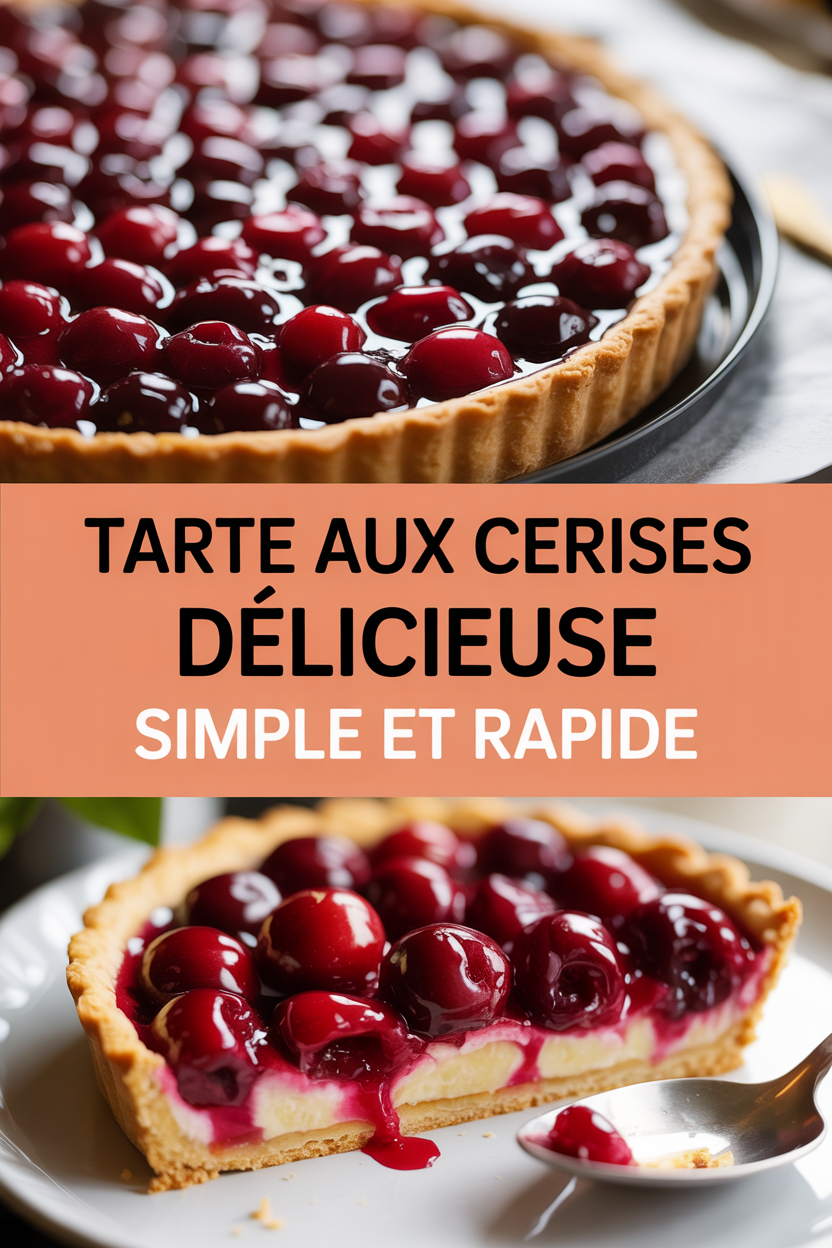 Tarte aux cerises délicieuse simple et rapide