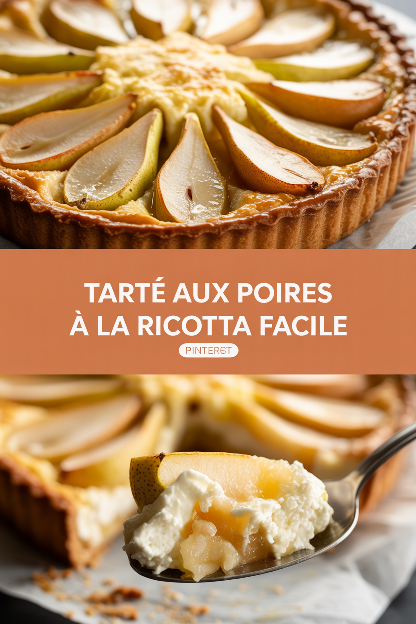 Tarte aux poires à la ricotta facile