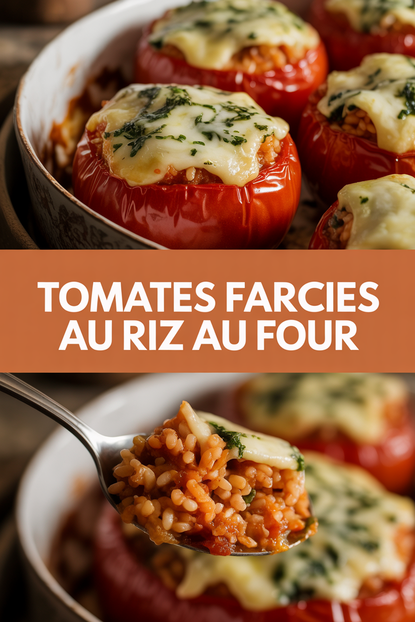 Tomates farcies au riz au four