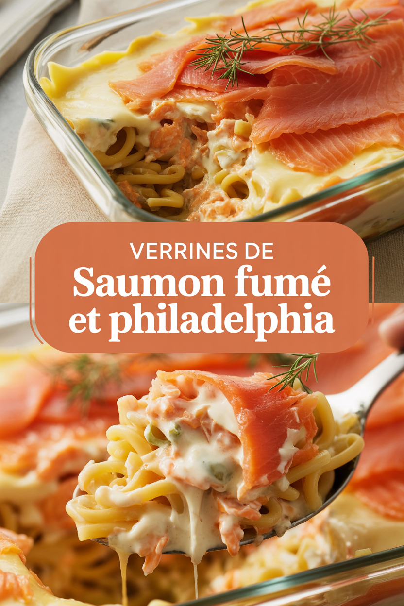 Verrines de saumon fumé et Philadelphia