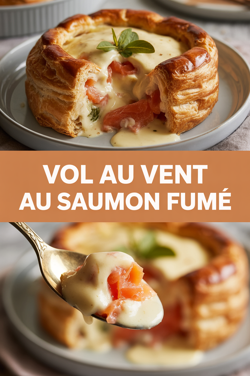 Vol au vent au saumon fumé
