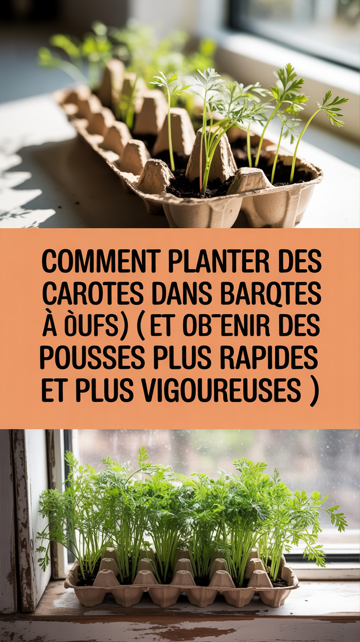 Comment planter des carottes dans des barquettes à œufs (et obtenir des pousses plus rapides et plus vigoureuses !)
