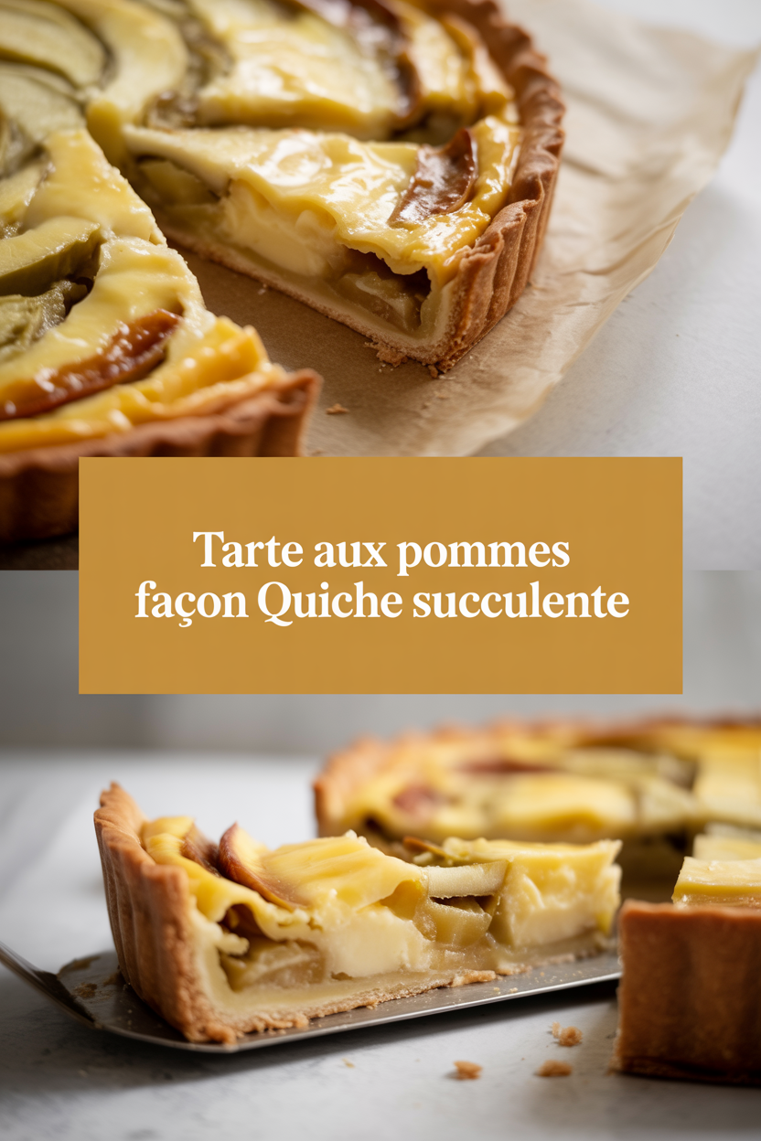 Tarte aux pommes façon quiche succulente