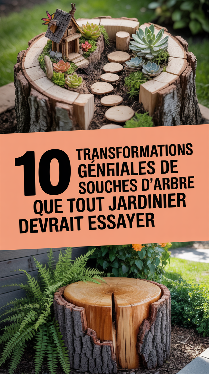10 Transformations Géniales de Souches d’Arbre Que Tout Jardinier Devrait Essayer