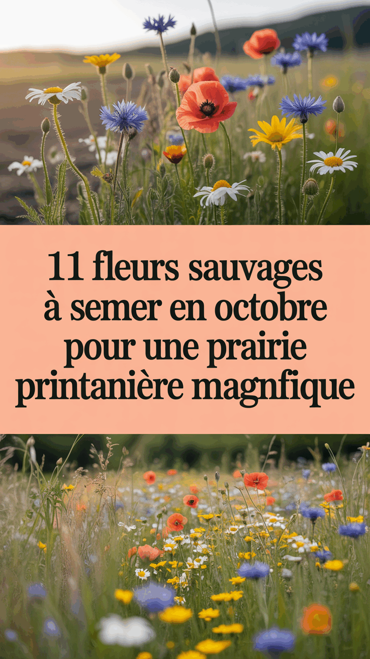 11 fleurs sauvages à semer en octobre pour une prairie printanière magnifique