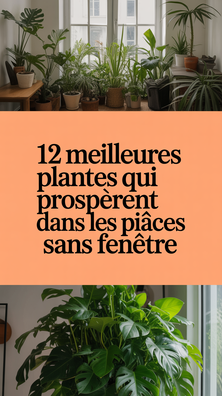 12 meilleures plantes qui prospèrent dans les pièces sans fenêtre