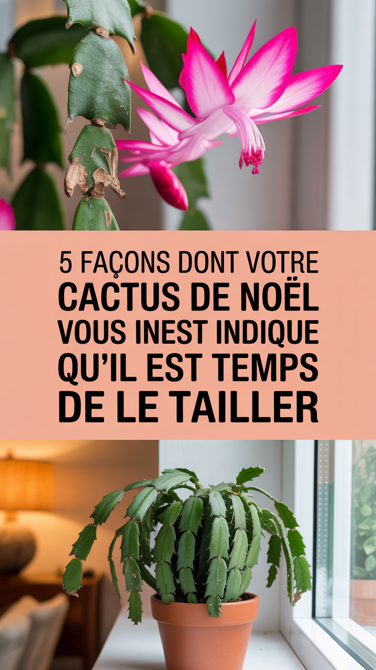 5 Façons Dont Votre Cactus de Noël Vous Indique Qu'il Est Temps de le Tailler
