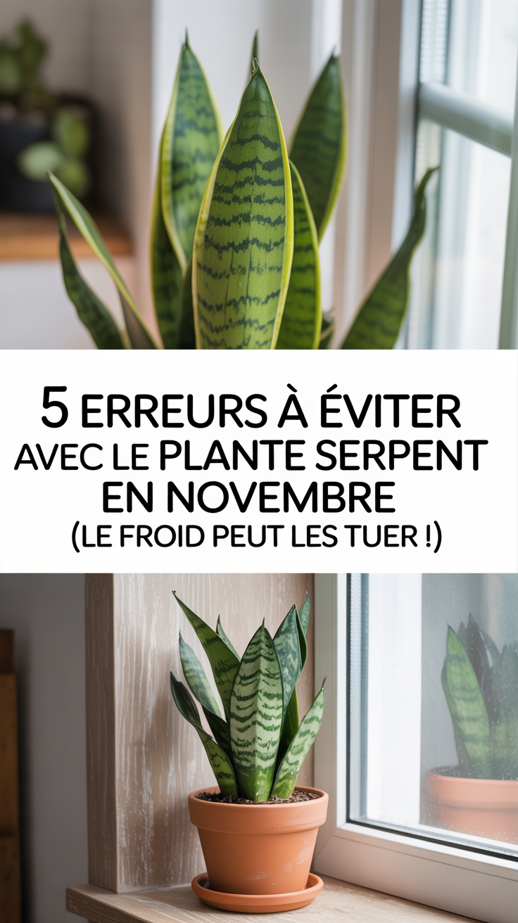 5 erreurs à éviter avec le plante serpent en novembre (le froid peut les tuer !)