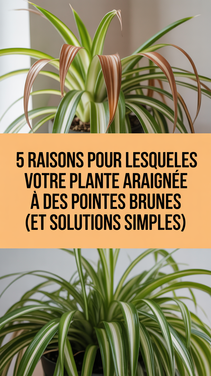 5 raisons pour lesquelles votre plante araignée a des pointes brunes (et solutions simples)