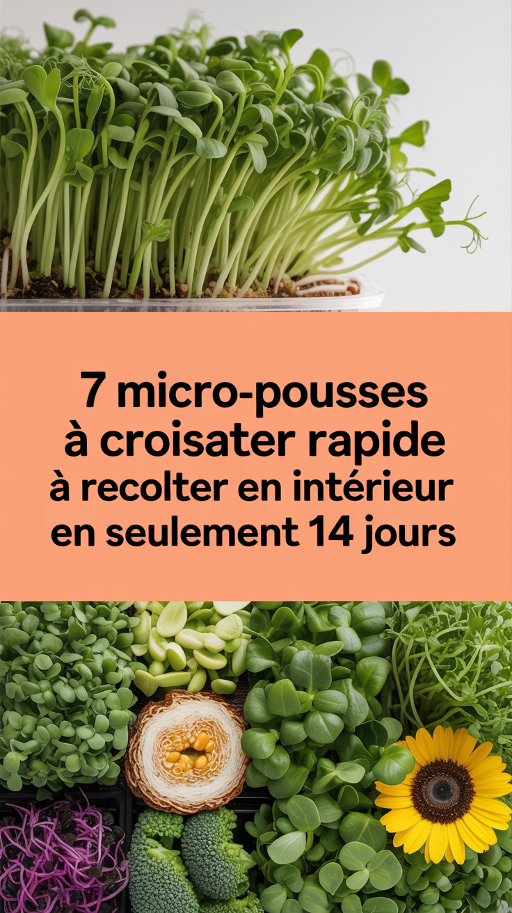 7 Micro-pousses à Croissance Rapide à Récolter en Intérieur en Seulement 14 Jours