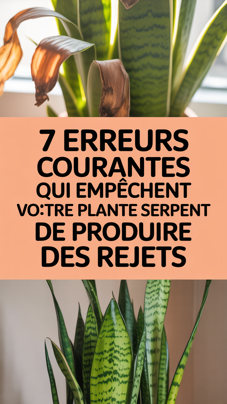 7 erreurs courantes qui empêchent votre plante serpent de produire des rejets