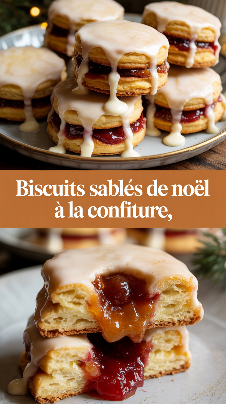 Biscuits Sablés de Noël à la confiture