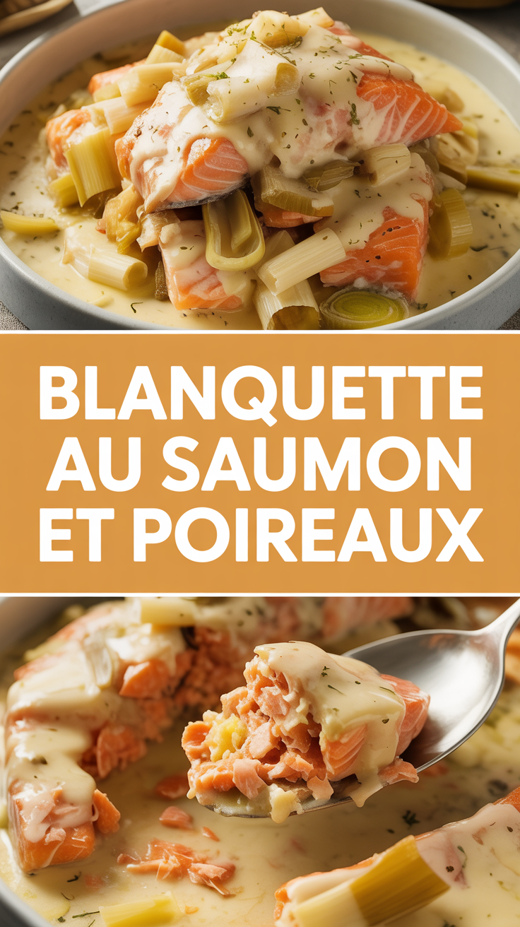 Blanquette au saumon et poireaux