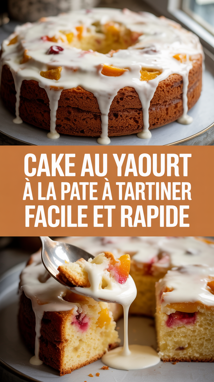 Cake au yaourt à la pâte à tartiner facile et rapide