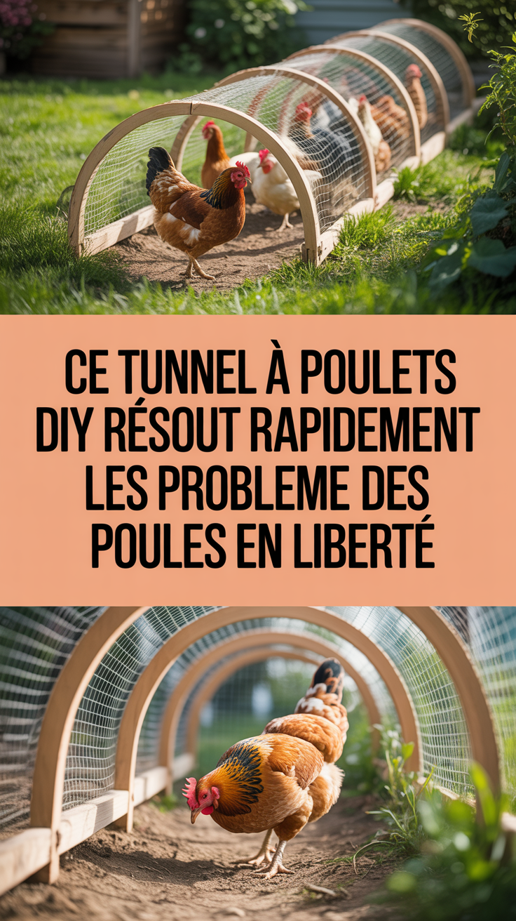 Ce tunnel à poulets DIY résout rapidement les problèmes des poules en liberté
