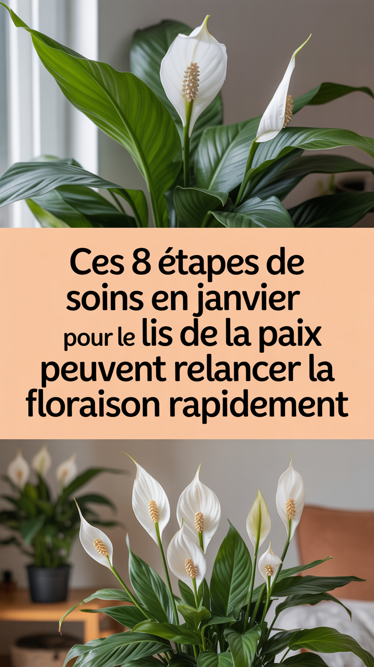 Ces 8 étapes de soins en janvier pour le lis de la paix peuvent relancer la floraison rapidement