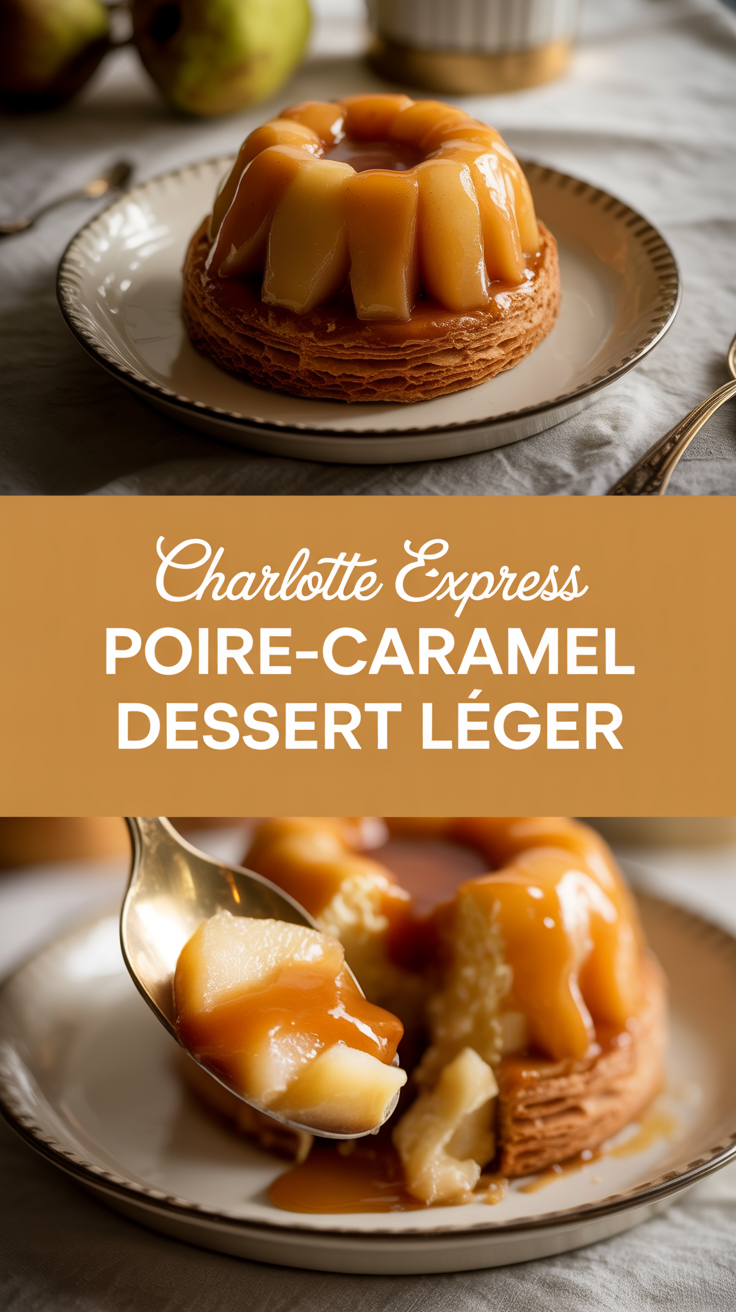 Charlotte express poire-caramel Dessert léger