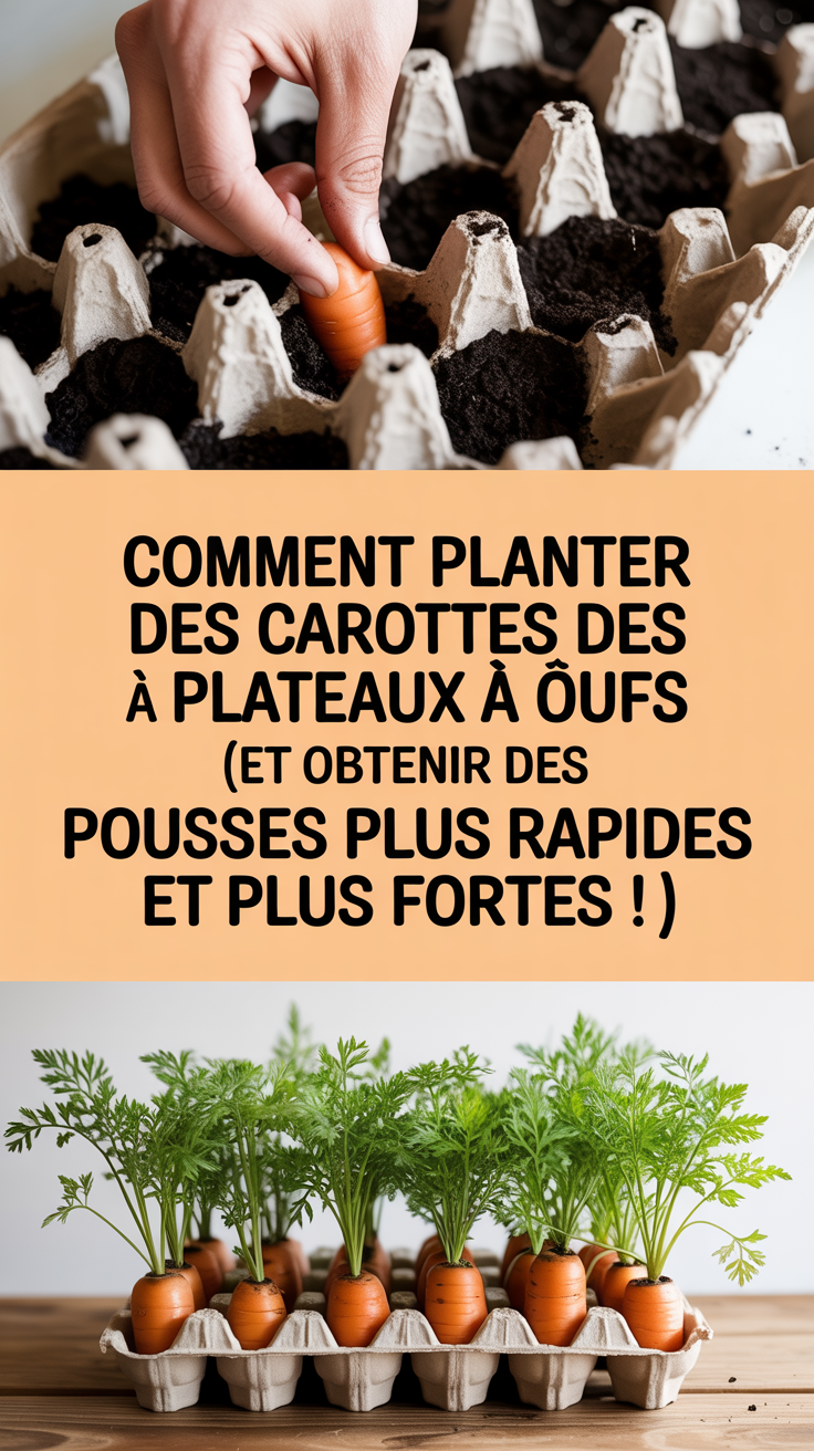 Comment Planter des Carottes dans des Plateaux à Œufs (et Obtenir des Pousses Plus Rapides et Plus Fortes !)