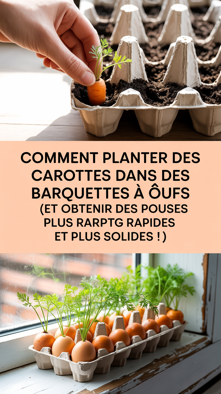 Comment planter des carottes dans des barquettes à œufs (et obtenir des pousses plus rapides et plus solides !)