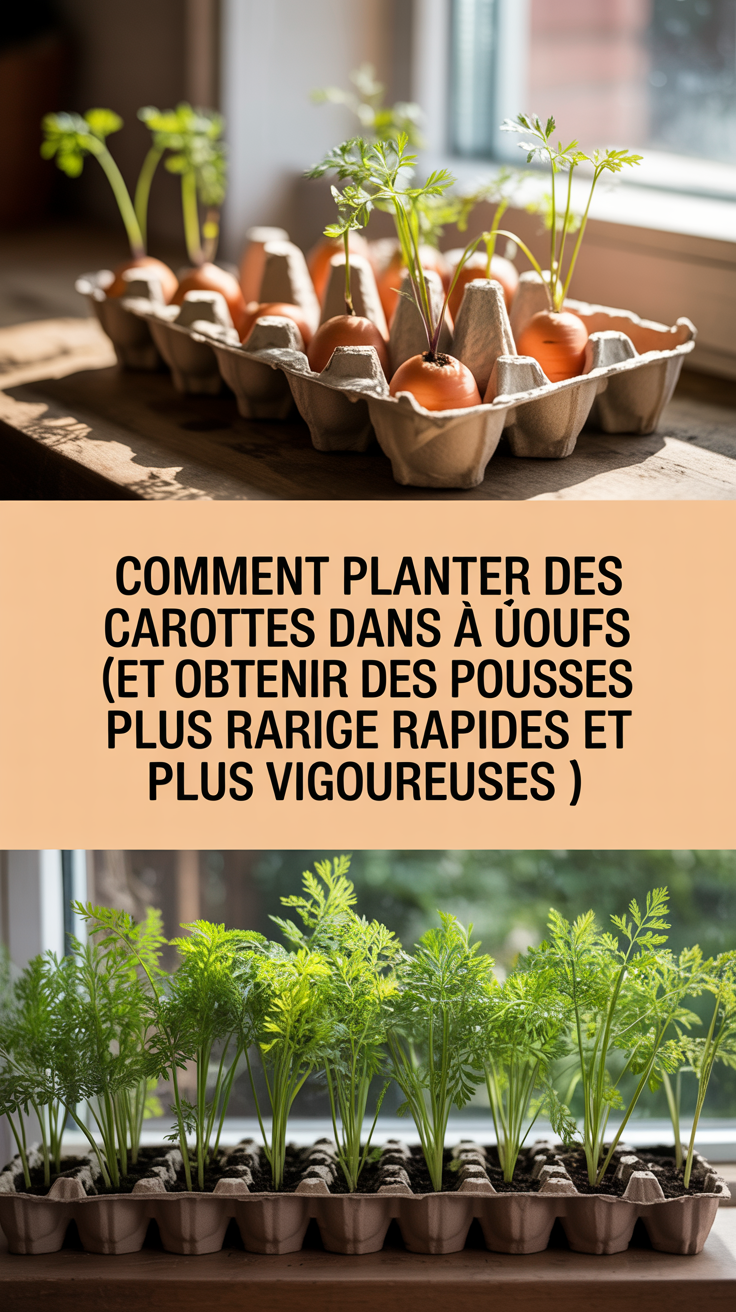 Comment planter des carottes dans des barquettes à œufs (et obtenir des pousses plus rapides et plus vigoureuses !)