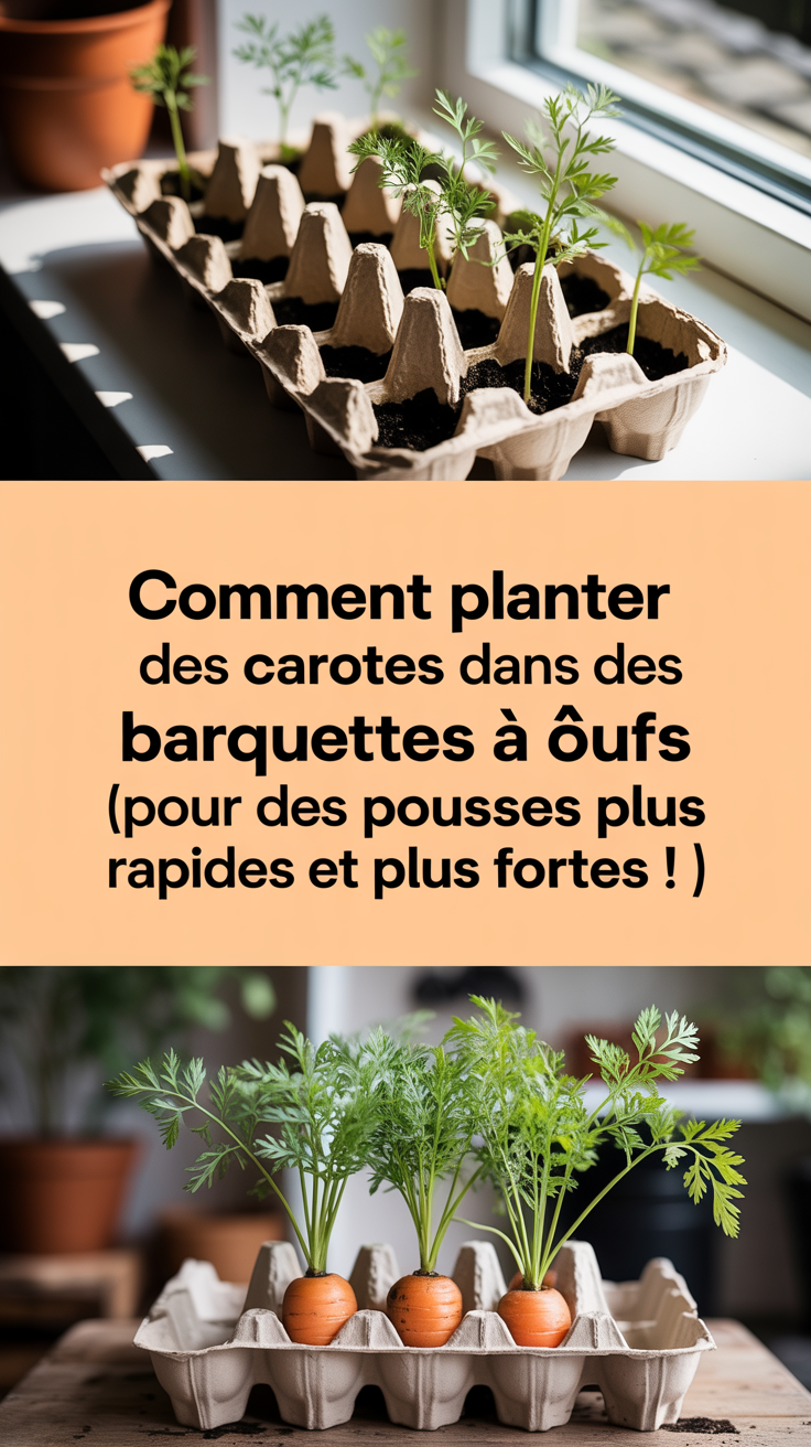 Comment planter des carottes dans des barquettes à œufs (pour des pousses plus rapides et plus fortes !)