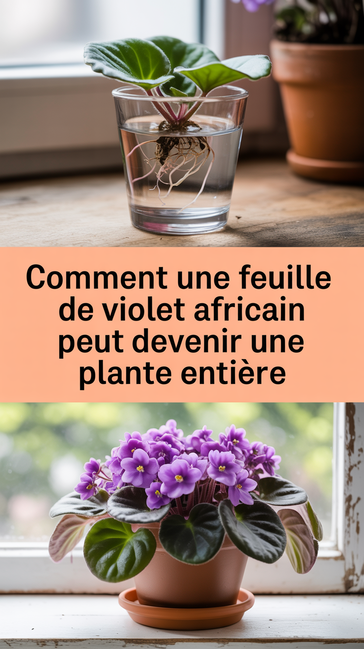 Comment une feuille de violet africain peut devenir une plante entière