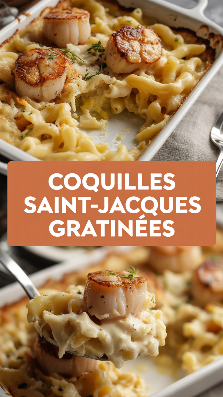 Coquilles Saint-Jacques gratinées