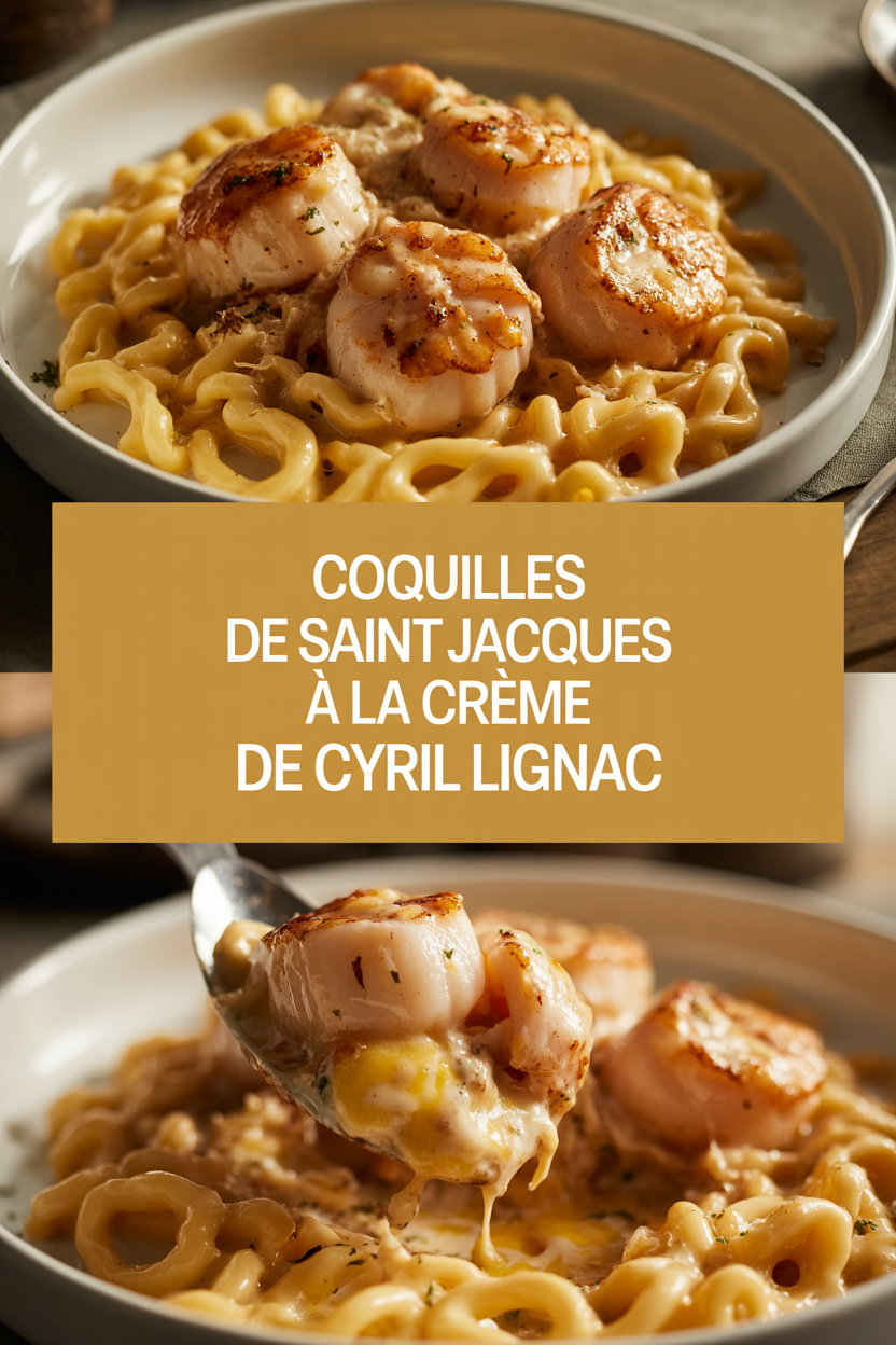 Coquilles de Saint jacques à la crème de Cyril Lignac