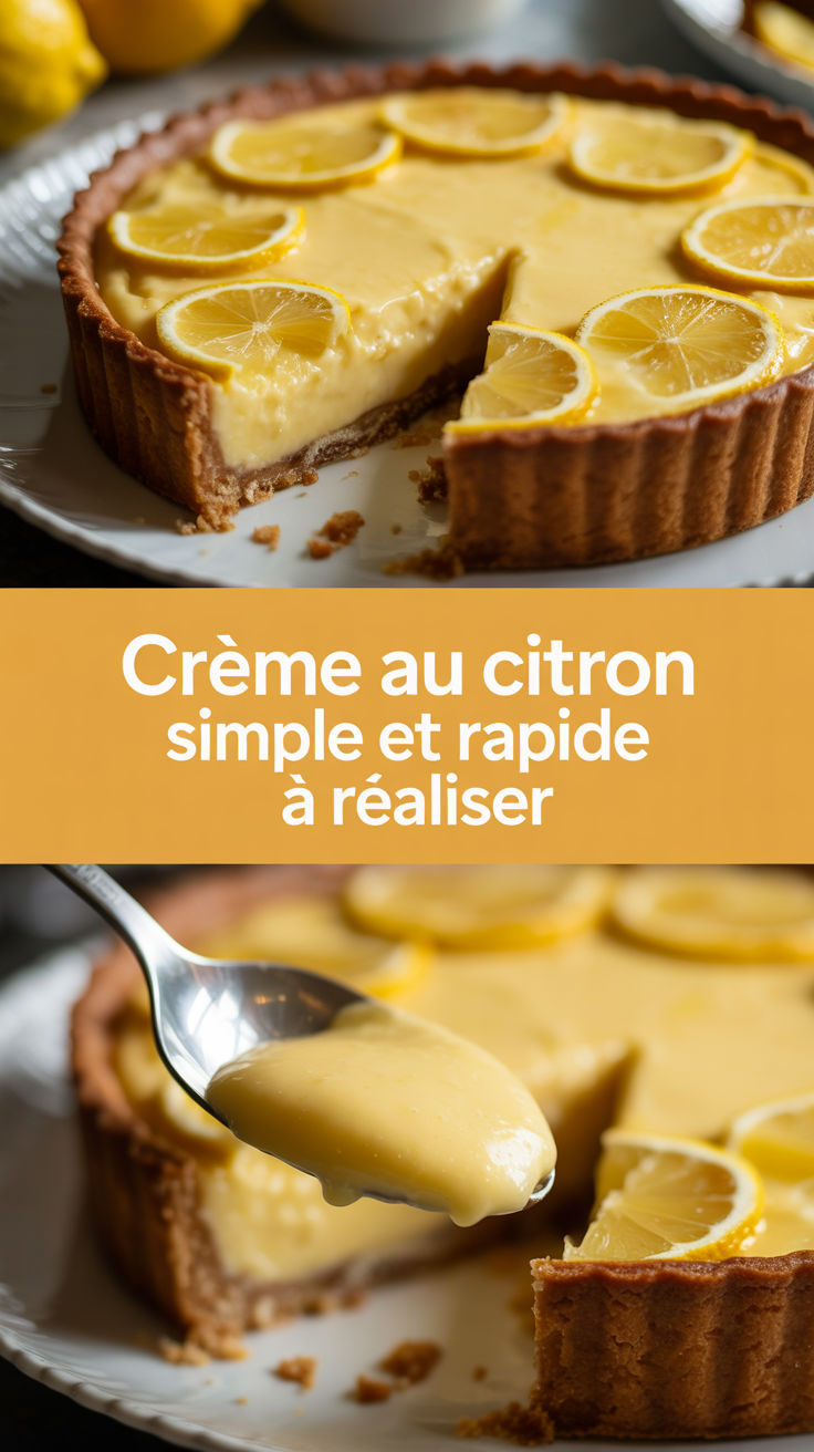 Crème au citron simple et rapide à réaliser