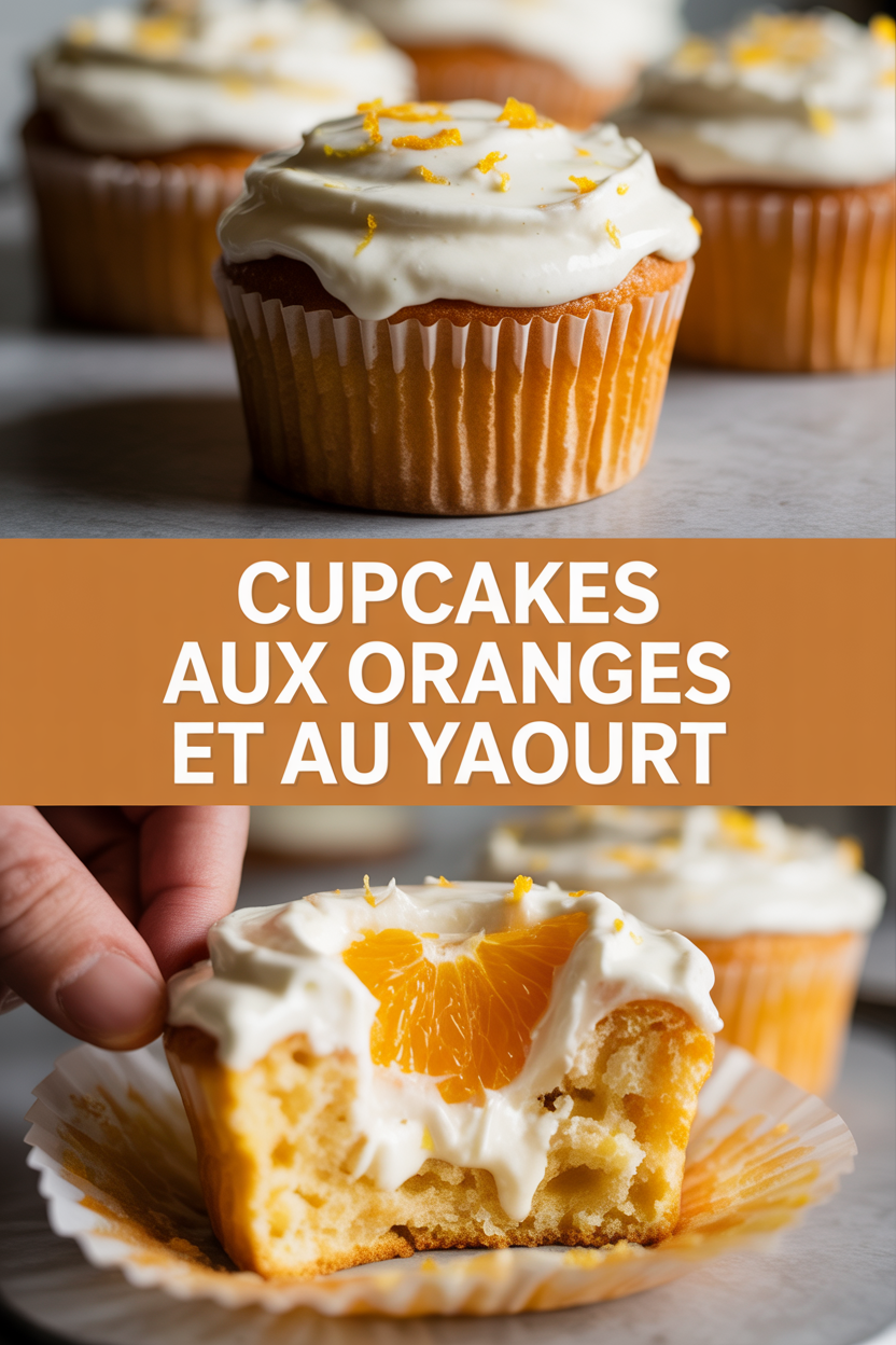Cupcakes aux oranges et au yaourt