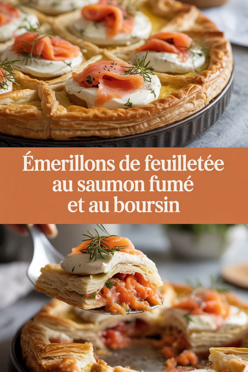 Émerillons de pâte feuilletée au saumon fumé et au Boursin