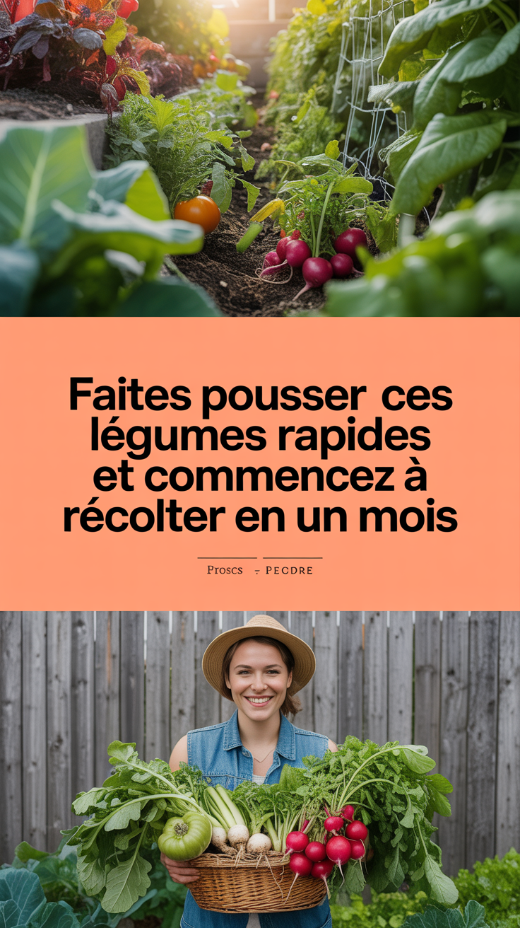 Faites Pousser Ces Légumes Rapides et Commencez à Récolter en Un Mois