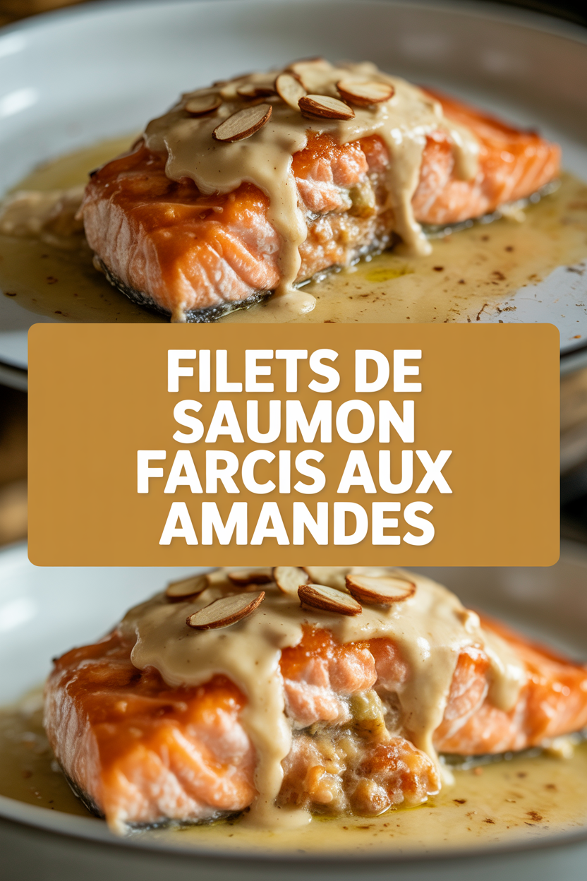 Filets de saumon farcis aux amandes