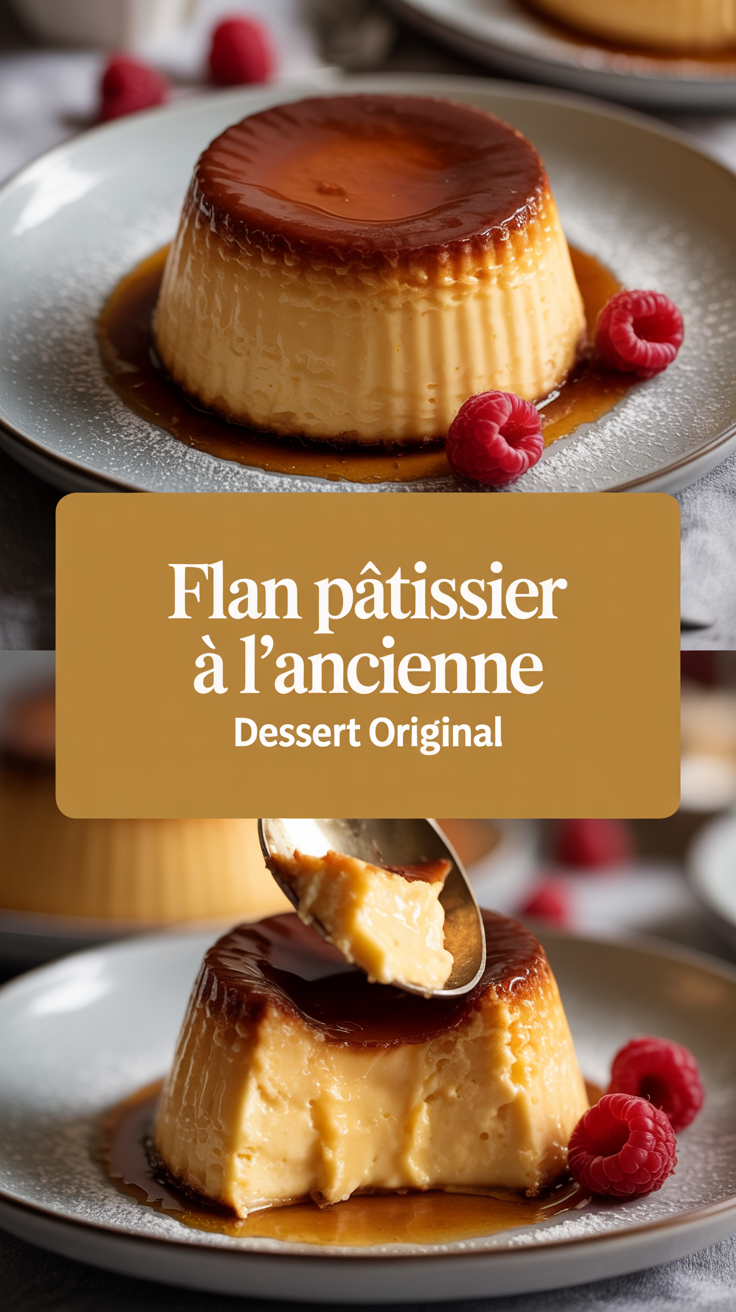 Flan pâtissier à l&rsquo;ancienne dessert original