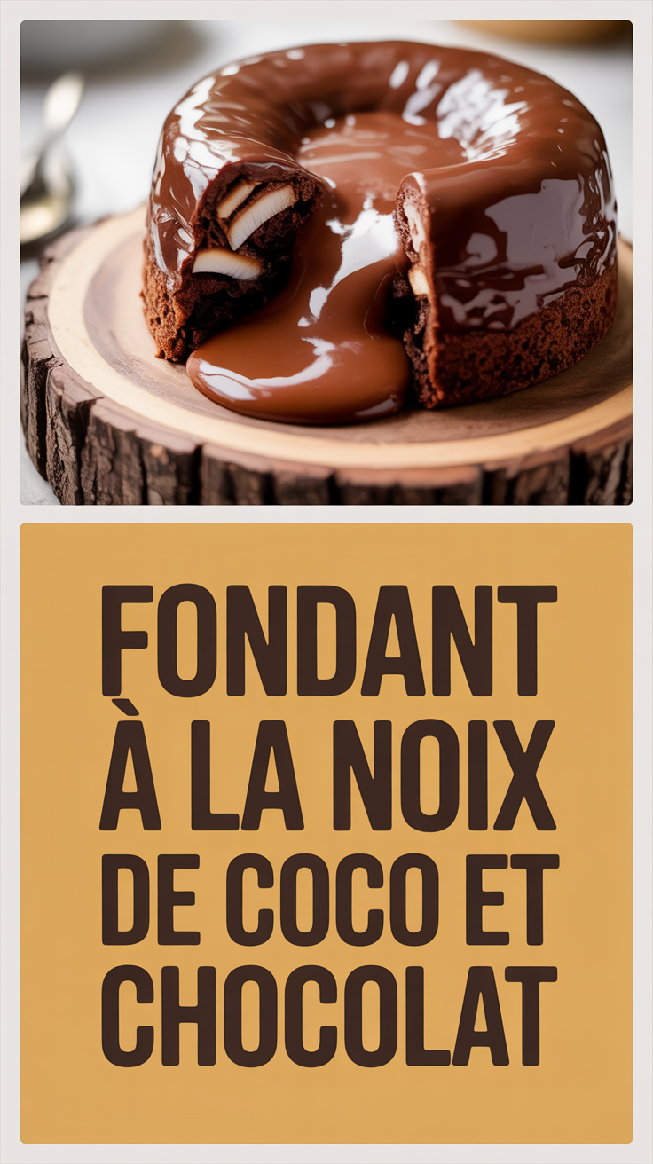 Fondant à la noix de coco et chocolat