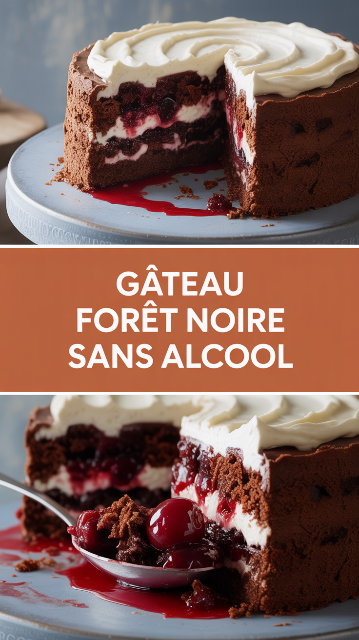 Gâteau Forêt noire sans alcool