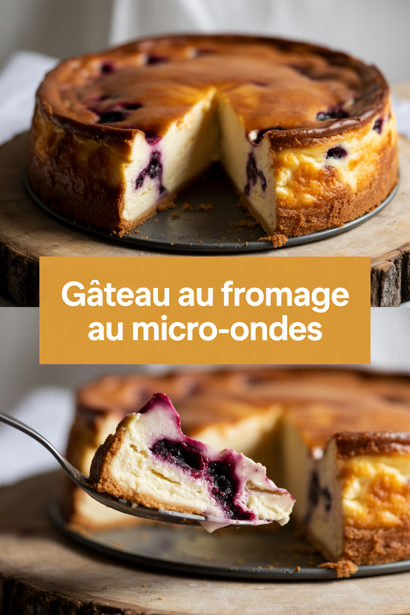Gâteau au fromage au micro-ondes
