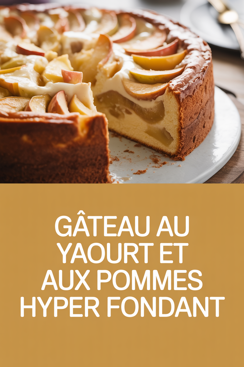 Gâteau au yaourt et aux pommes hyper fondant