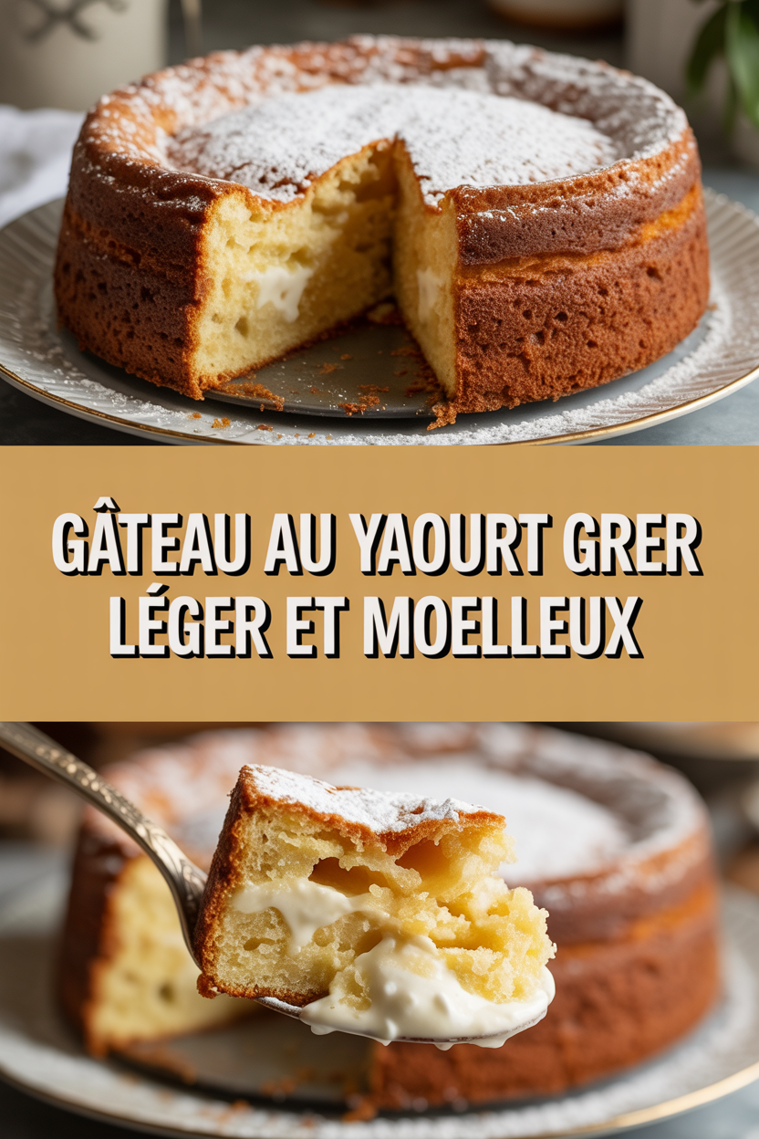 Gâteau au yaourt grec léger et moelleux