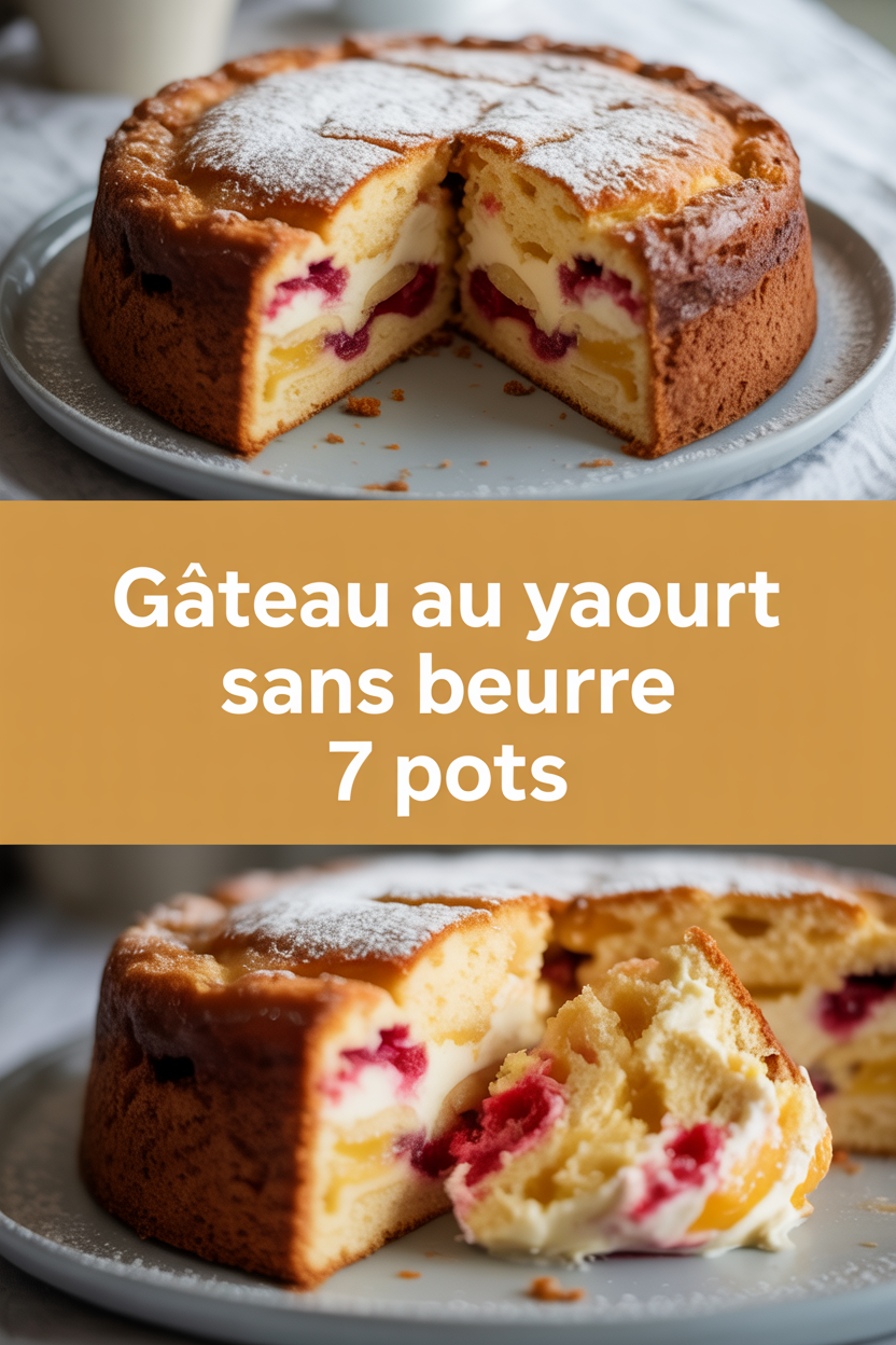 Gâteau au yaourt sans beurre 7 pots