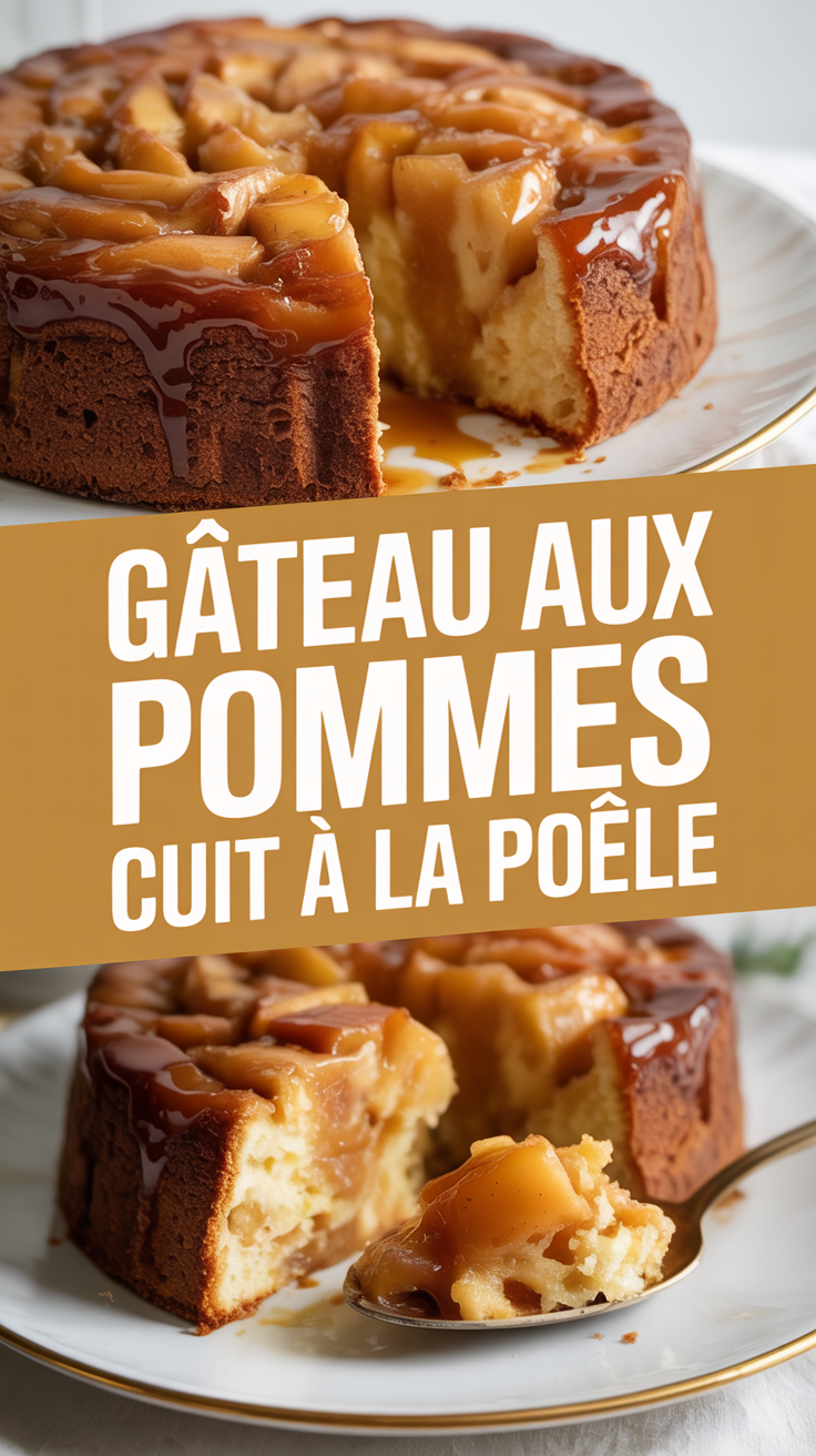 Gâteau aux pommes cuit à la poêle