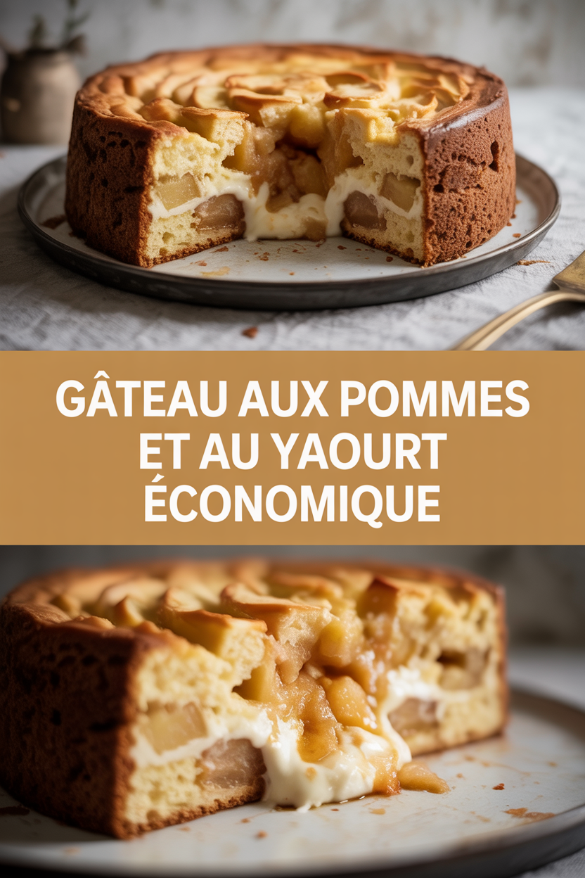Gâteau aux pommes et au yaourt économique
