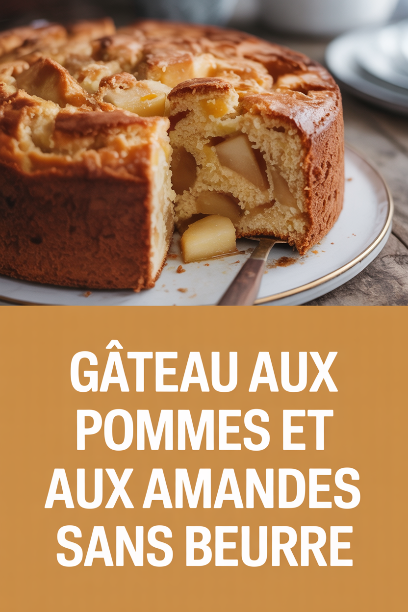 Gâteau aux pommes et aux amandes sans beurre