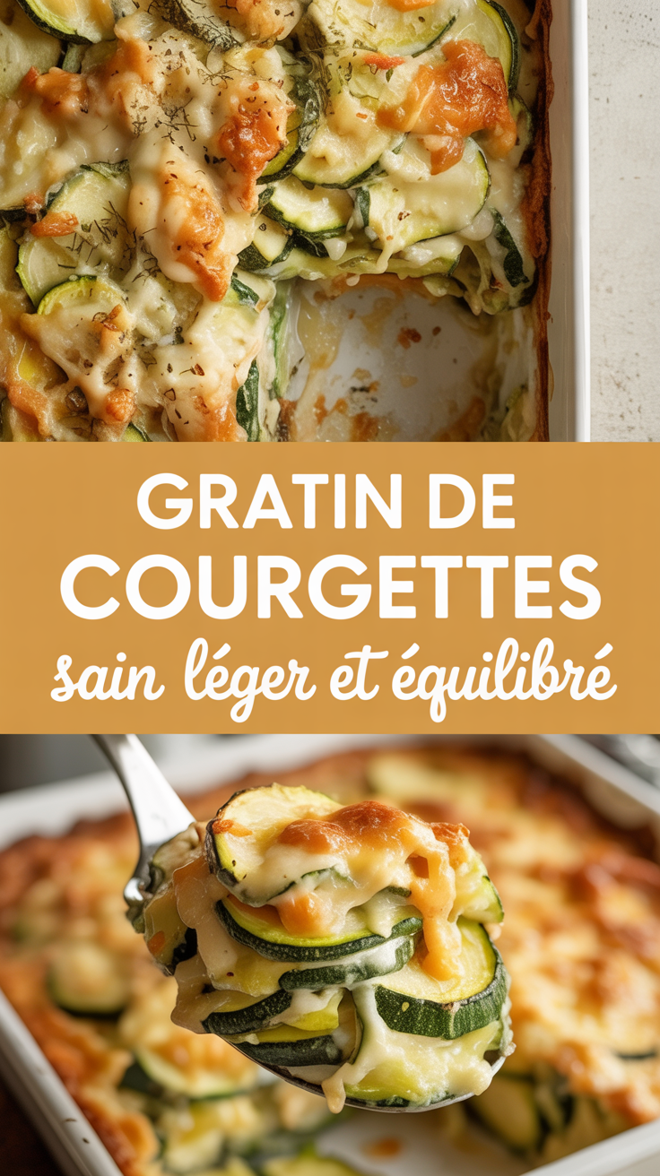 Gratin de courgettes sain léger et équilibré
