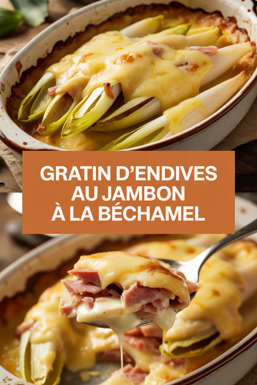 Gratin d’endives au jambon à la béchamel