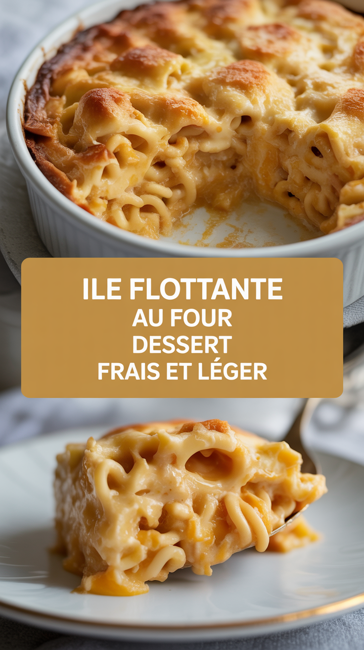 Ile flottante au four dessert frais et léger